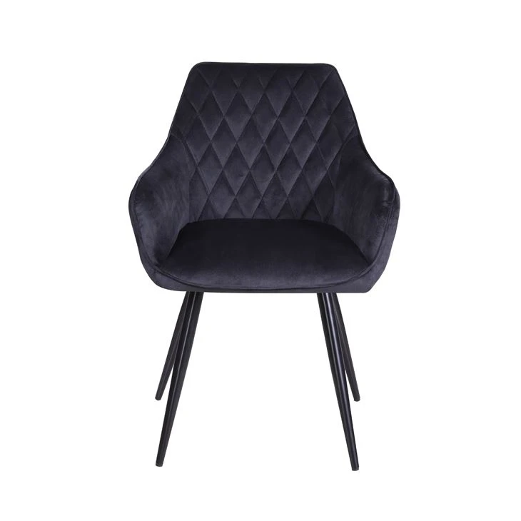 Tufted eetkamerstoel met zwarte diamant