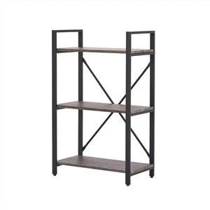 3-laagse boekenkast met ladderrek
